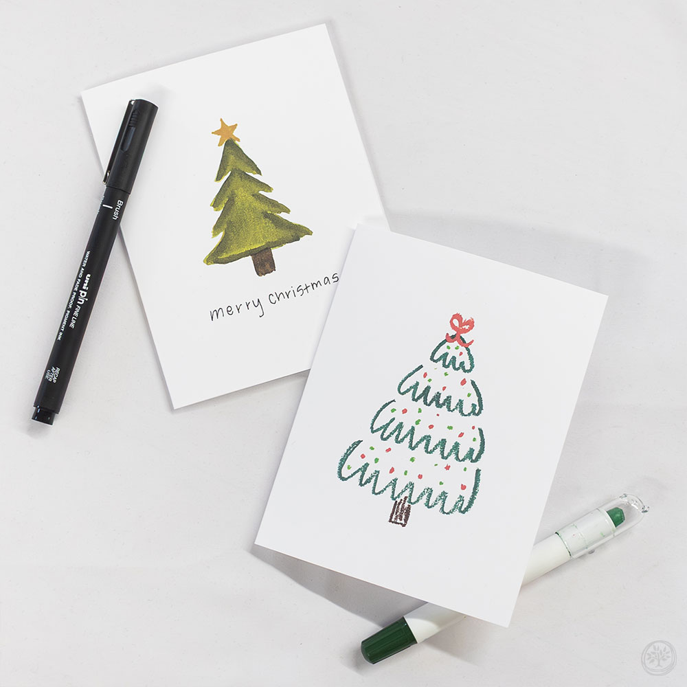 Merry Christmas Trees Notecard Pack